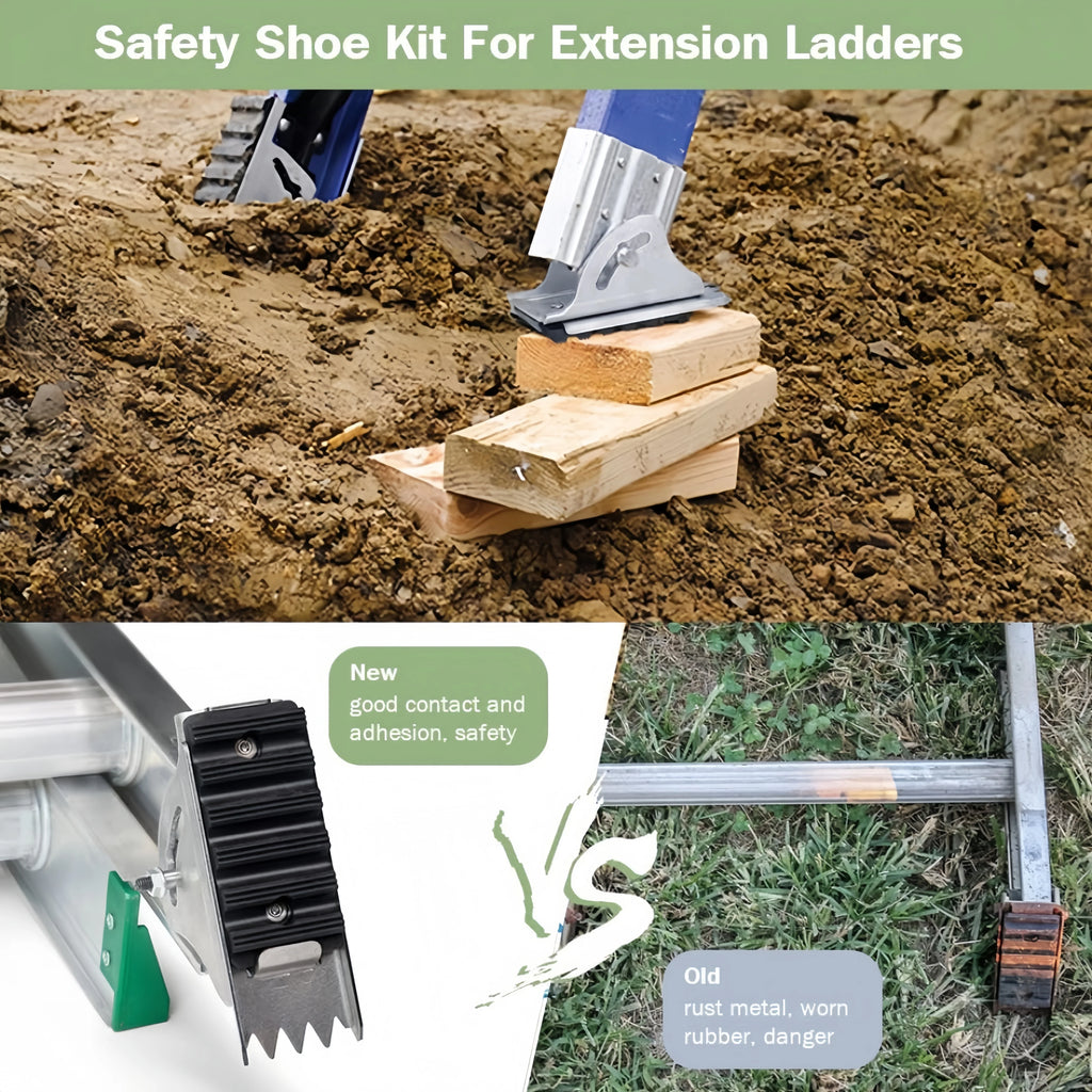 Anti-Skid Extension Ladder Feet Shoe Kit for Aluminum Ladders Ladder Shoe Kit Richie's