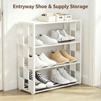 4-Tier Free Standing Shoe Rack – Space Saving Shoe Organizer Shoe Rack Richie's