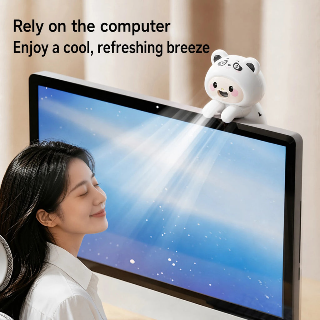 JOCESTYLE USB Clip-On Food Cooling Fan – Cartoon Frog Cup Fan Clip-On Mini Fan Richie's