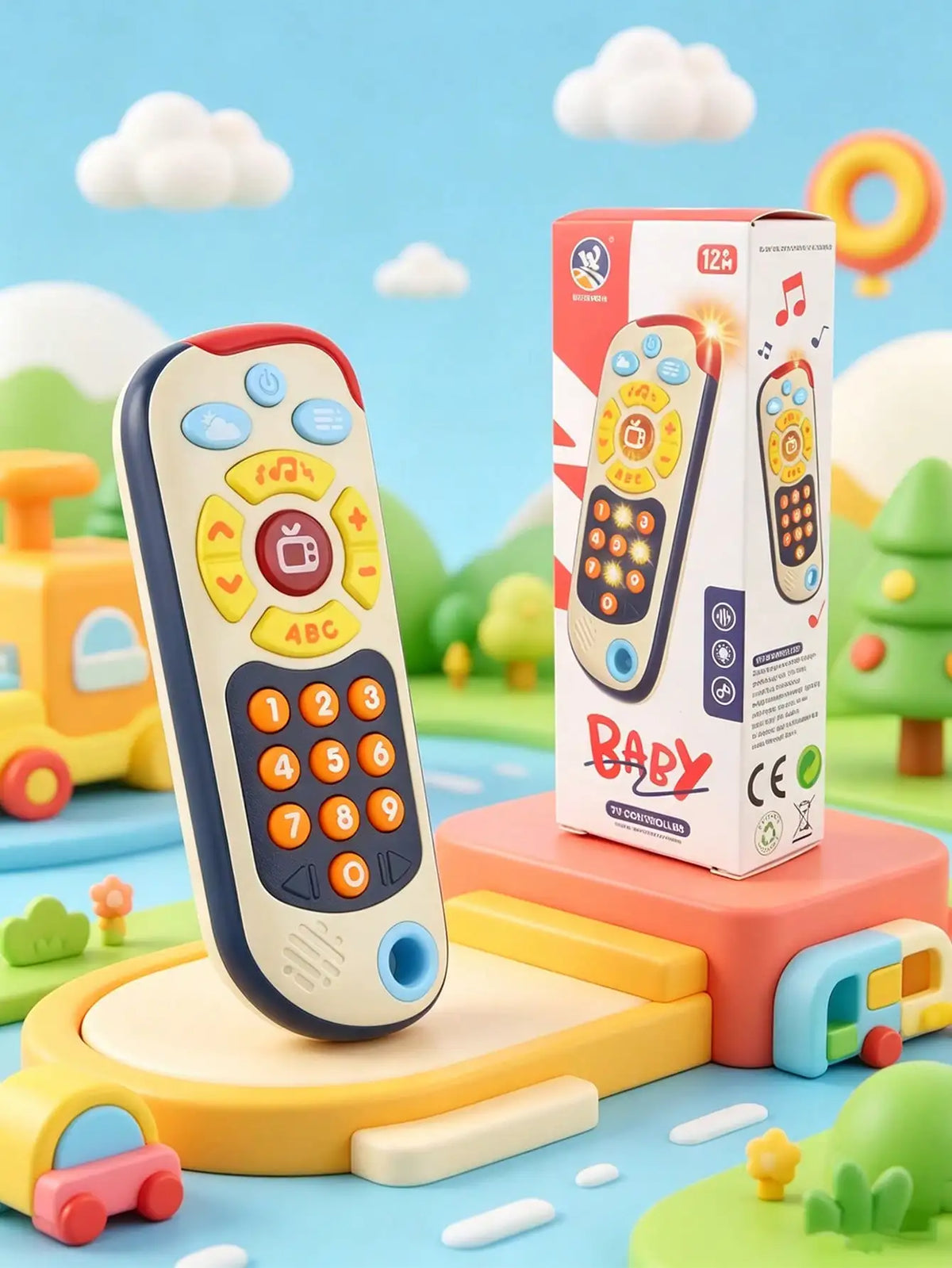 Baby TV Remote Control Toy – Light, Sound & Number Learning Baby Learning Toy Richie's