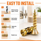 Heavy Duty Steel Wall Anchors & Self-Tapping Screws 6×14mm Wall Anchor Set Richie's