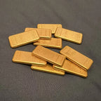 Realistic Gold Bar Replica – Alloy Metal Collectible Décor Decorative Figurine Richie's