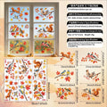 6 Sheets Autumn Thanksgiving Static Cling Window Stickers – Owl & Fox Window Cling Stickers Richie's 6 sheets