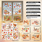 6 Sheets Autumn Thanksgiving Static Cling Window Stickers – Owl & Fox Window Cling Stickers Richie's 6 sheets