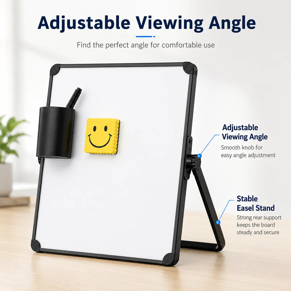 Portable Magnetic Desktop Mini Whiteboard with Pen Holder Desktop Whiteboard Richie's