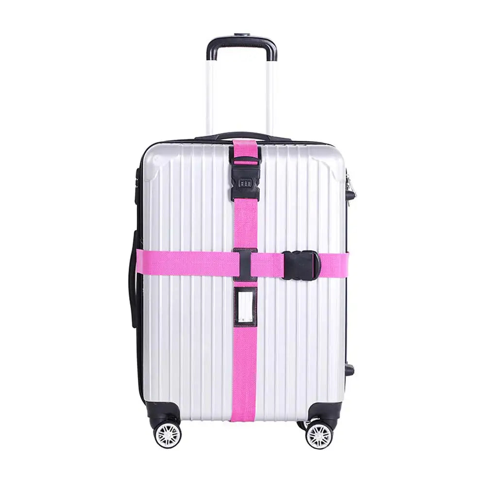 Adjustable Luggage Strap with 3-Digit Combination Lock Luggage Strap Richie's Pink