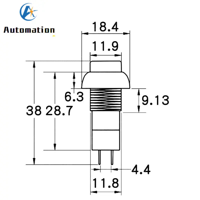 12pcs 12mm Push Button Switch Latching Momentary PBS-11A/B 6 Colors Push Button Switch Richie's