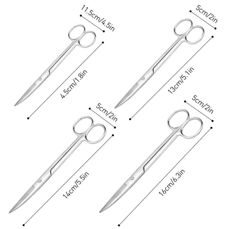 Stainless Steel Vet Scissors – Straight & Curved, 5 Sizes Pet Grooming Scissors Richie's