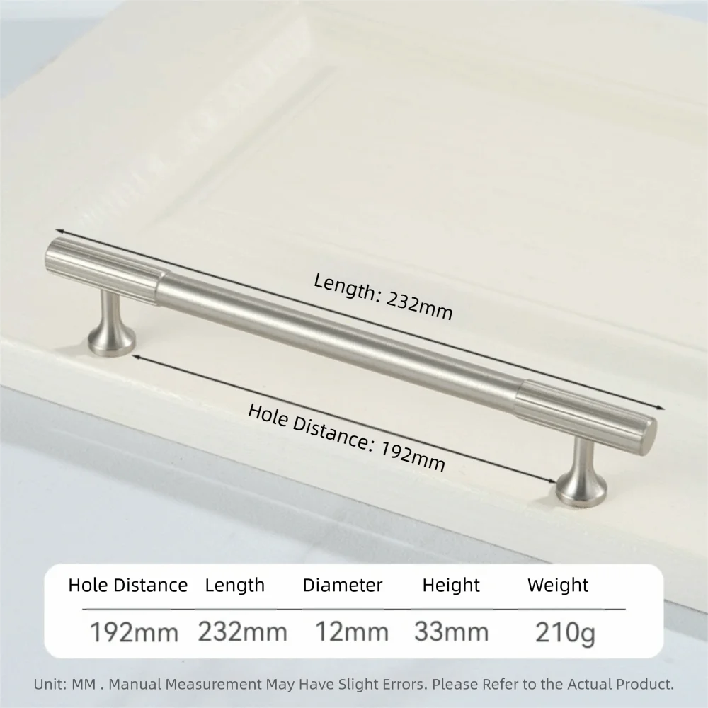 Solid Brass Cabinet Handles Vertical Fluting Drawer Pulls Cabinet Drawer Pulls Richie's Silver 192mm