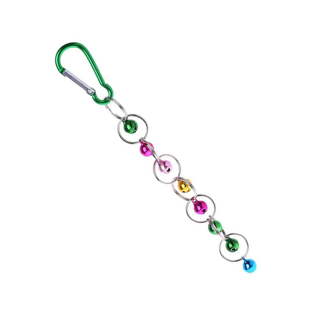 Colorful Parrot Swing with Bell & Anti-Skid Metal Ring Bird Swing Toy Richie's