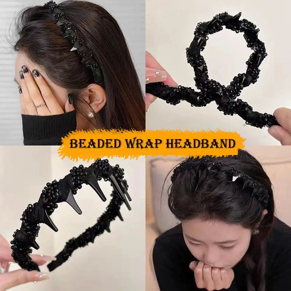 Vintage Pearl Rhinestone Headband – Elegant Bridal Hair Hoop Hair Headband Richie's
