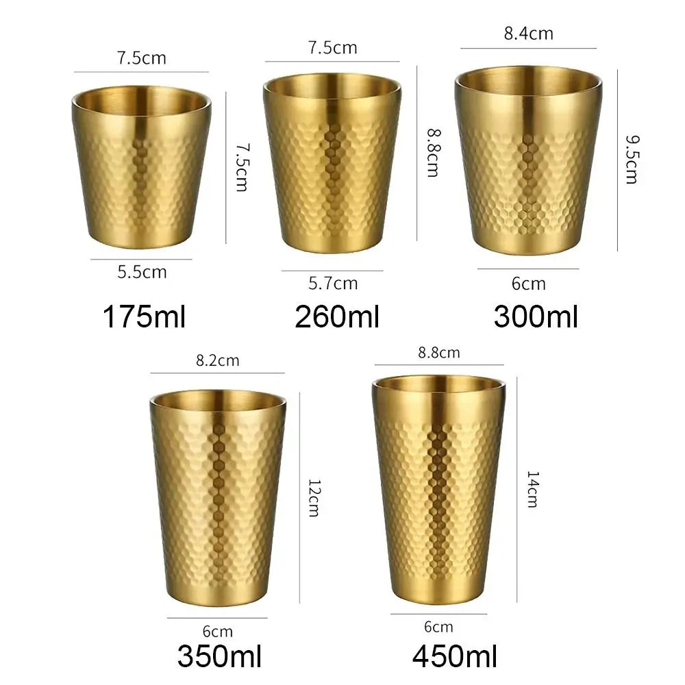 Double-Wall Stainless Steel Beer Mugs – Hammered Texture Beer Mug Richie's