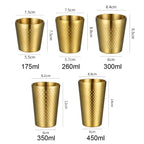 Double-Wall Stainless Steel Beer Mugs – Hammered Texture Beer Mug Richie's
