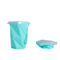 Silicone Foldable Water Cup 260ml with Lid | Collapsible Mug Collapsible Travel Cup Richie's Blue
