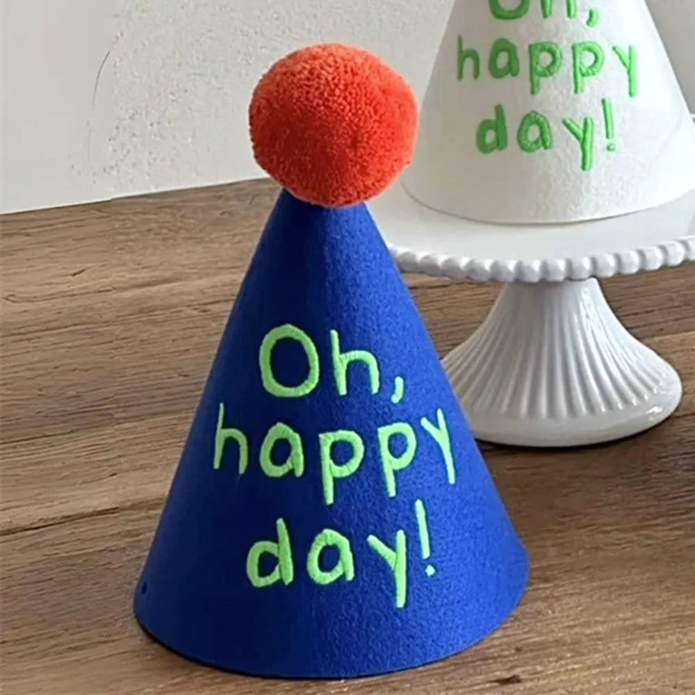 Hand-Drawn Graffiti Birthday Hat – Non-Woven Party Hat Birthday Party Hat Richie's Blue