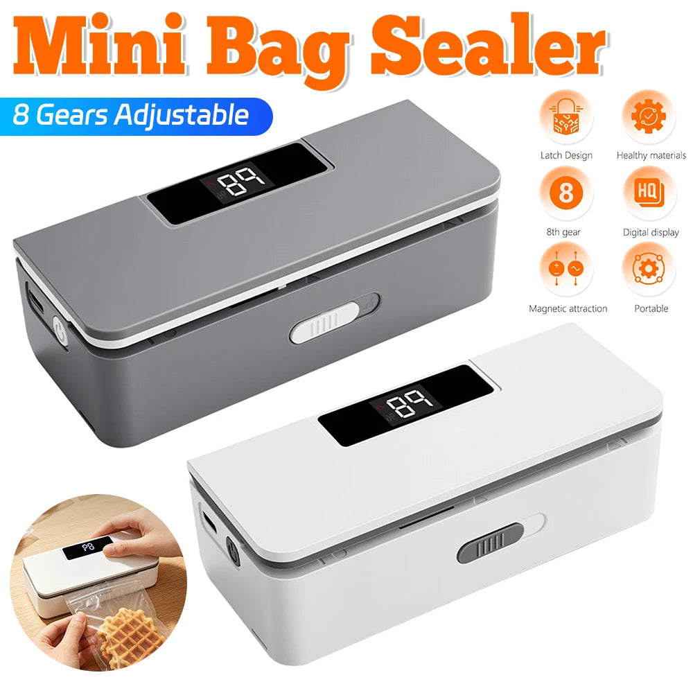 APWIKOGER Rechargeable Mini Bag Sealer – 8-Level Heat Sealer Heat Bag Sealer Richie's