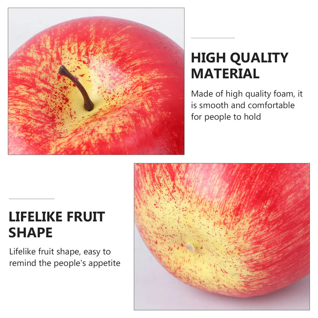 Realistic Red Artificial Apple Foam Prop & Home Decor Ornament Artificial Fruit Decor Richie's