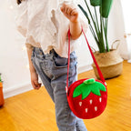 Cute Plush Strawberry Kids Mini Shoulder Bag & Coin Purse Kids Shoulder Bag Richie's