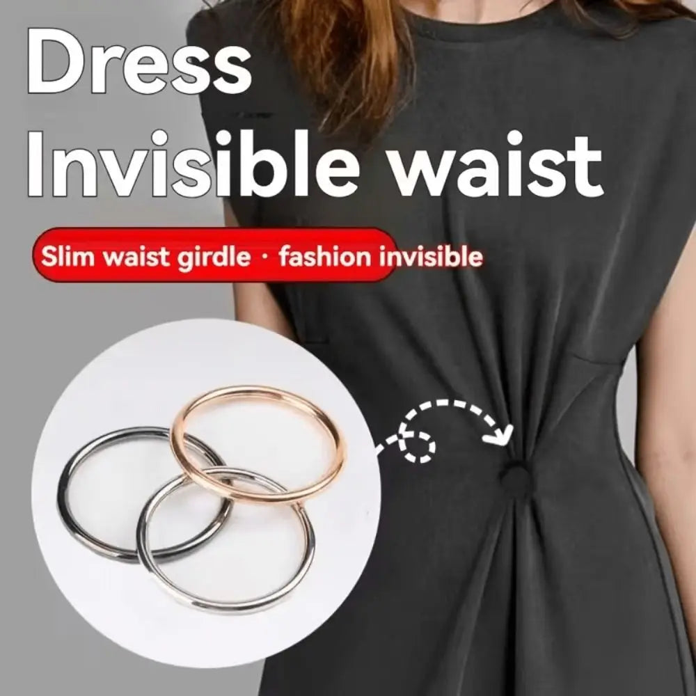 Invisible Metal Waist Cinch Ring – No-Sew Fabric Clip Clothing Cinch Clip Richie's