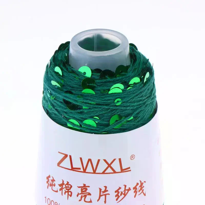 Sequin Cotton Yarn 50g Ball – Glitter Knitting & Crochet Thread Sequin Craft Yarn Richie's