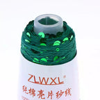 Sequin Cotton Yarn 50g Ball – Glitter Knitting & Crochet Thread Sequin Craft Yarn Richie's