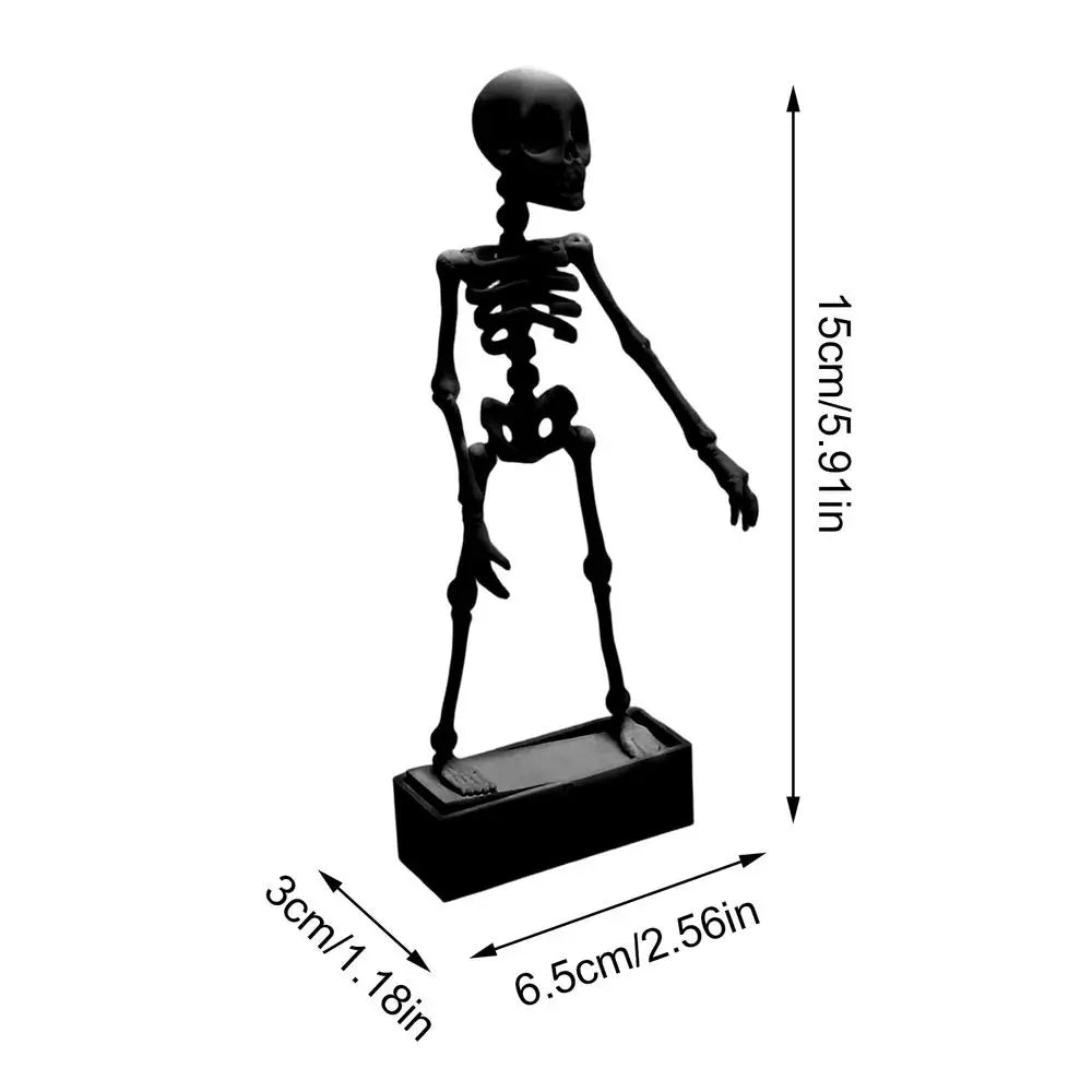 Dancing Skeleton Aquarium Bubbler Decoration with Air Hose Aquarium Bubbler Ornament Richie's Black