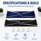Under Desk Foot Hammock 3-Pack – Adjustable Footrest Sling Desk Footrest Hammock Richie's