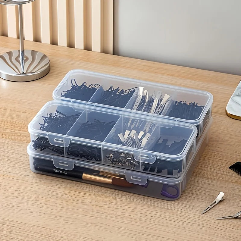 4-Compartment Transparent Jewelry & Hair Clips Storage Box Jewelry Storage Box Richie's