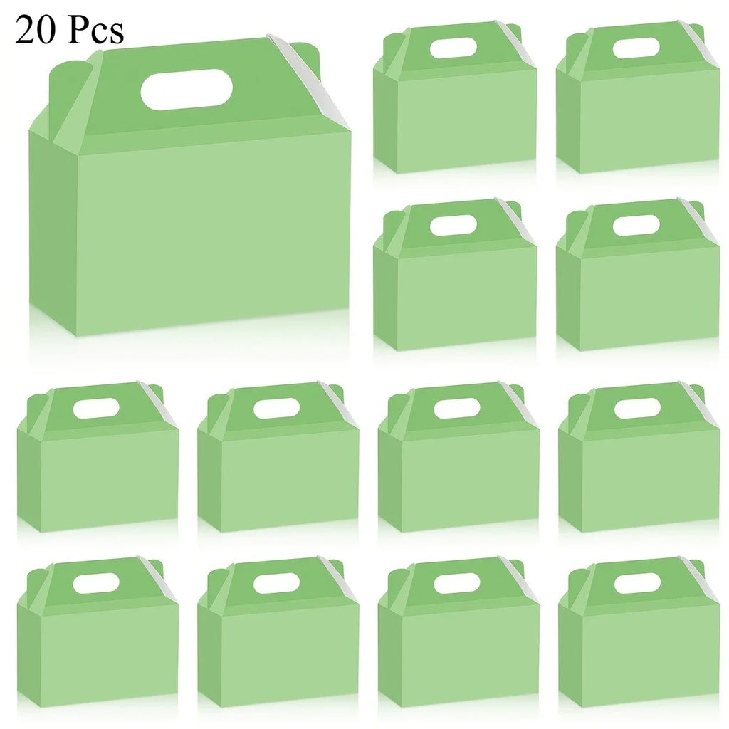 20 Pcs Light Green Kraft Paper Party Favor Boxes | Gift Packaging Party Favor Boxes Richie's Green 20 Pcs