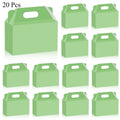 20 Pcs Light Green Kraft Paper Party Favor Boxes | Gift Packaging Party Favor Boxes Richie's Green 20 Pcs