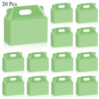 20 Pcs Light Green Kraft Paper Party Favor Boxes | Gift Packaging Party Favor Boxes Richie's Green 20 Pcs
