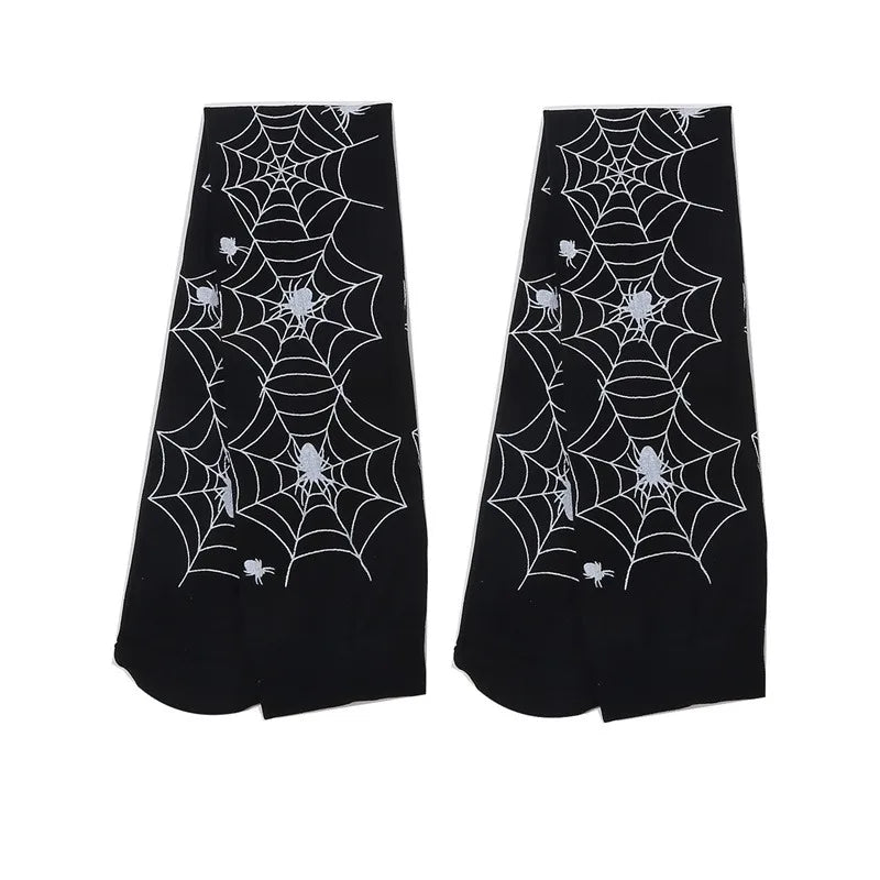 Halloween Spider Web Blood Print Over-Knee Cosplay Stockings Halloween Costume Stockings Richie's