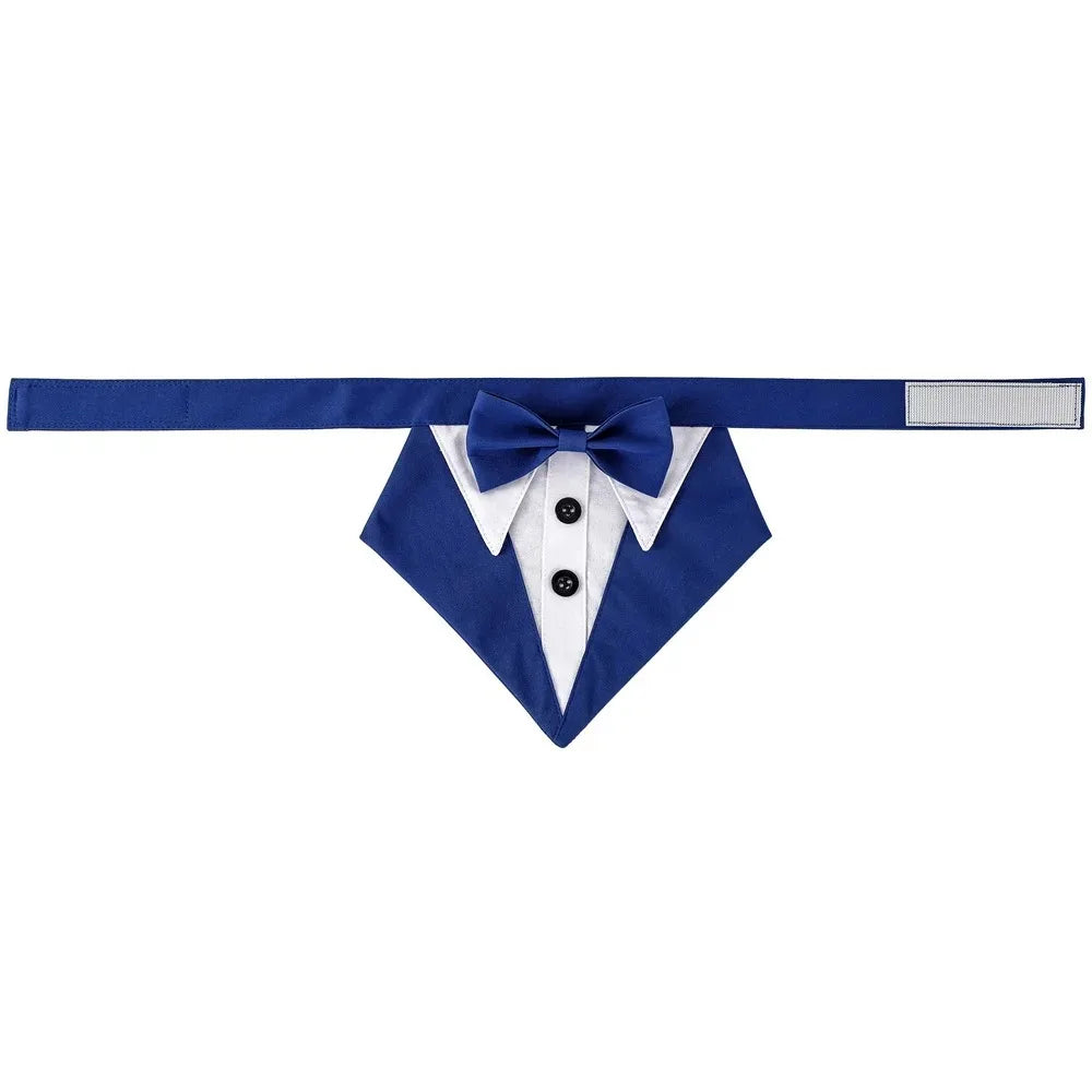 Formal Tuxedo Dog Bandana – Adjustable Necktie Scarf S/M/L Dog Bandana Necktie Richie's