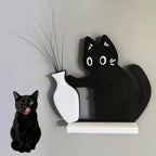Black Cat Pushing Vase Fridge Magnet & Whisker Keepsake Box Decorative Fridge Magnet Richie's