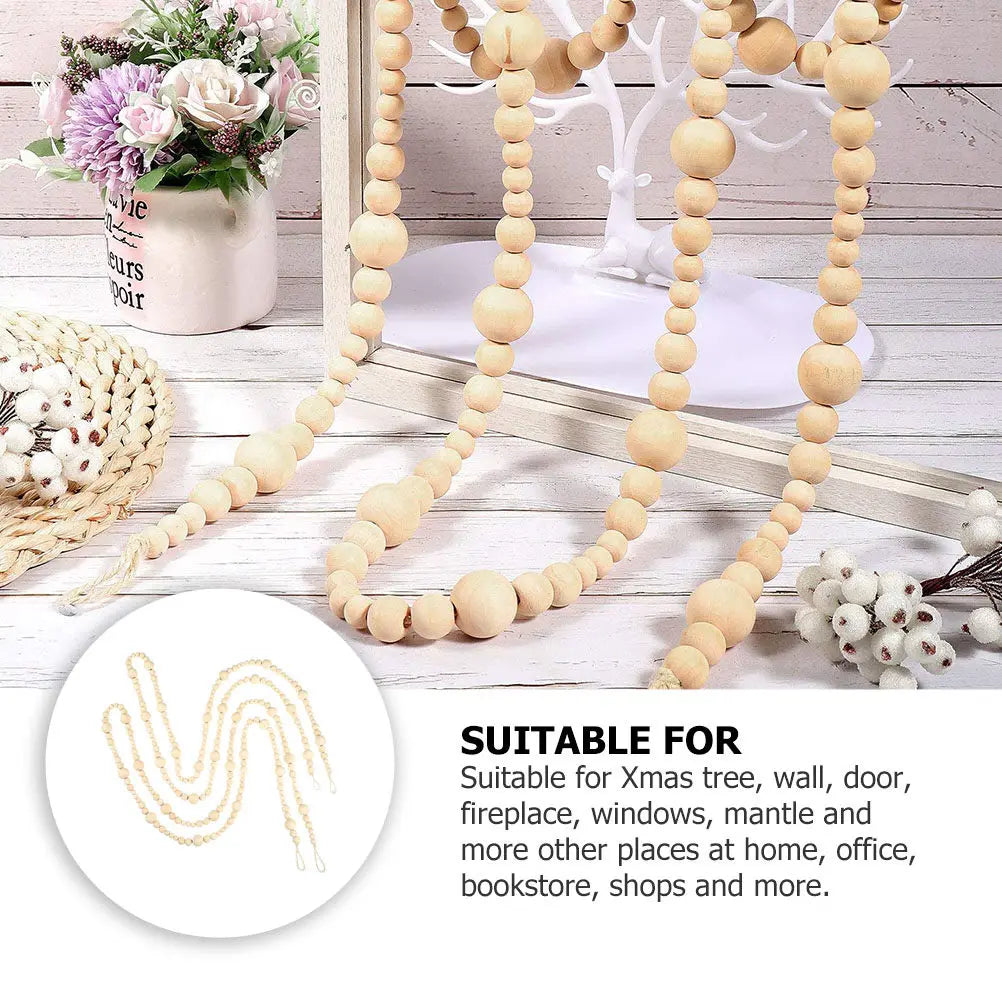 Wooden Bead Garland String Décor – Eco-Friendly Handcrafted Bead Garland Decor Richie's