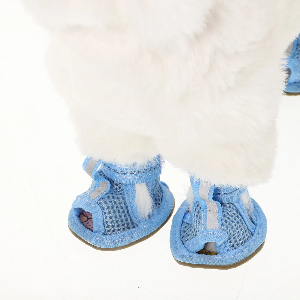 Breathable Mesh Dog Sandals 4-Pack – Anti-Slip Summer Pet Shoes Dog Sandals Richie's