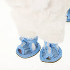 Breathable Mesh Dog Sandals 4-Pack – Anti-Slip Summer Pet Shoes Dog Sandals Richie's