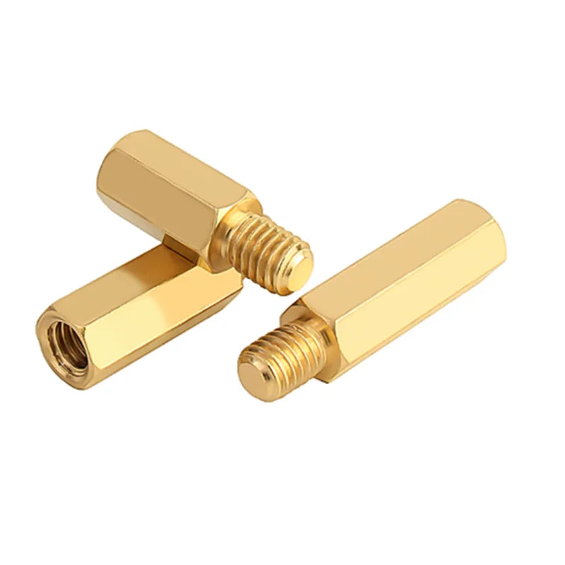 100pcs M3 Hex Brass Standoff Spacers Male to Female Pillar Screws Brass Standoff Spacers Richie's