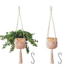 Boho Macrame Plant Hanger Cotton Rope Woven Hanging Basket Macrame Plant Hanger Richie's