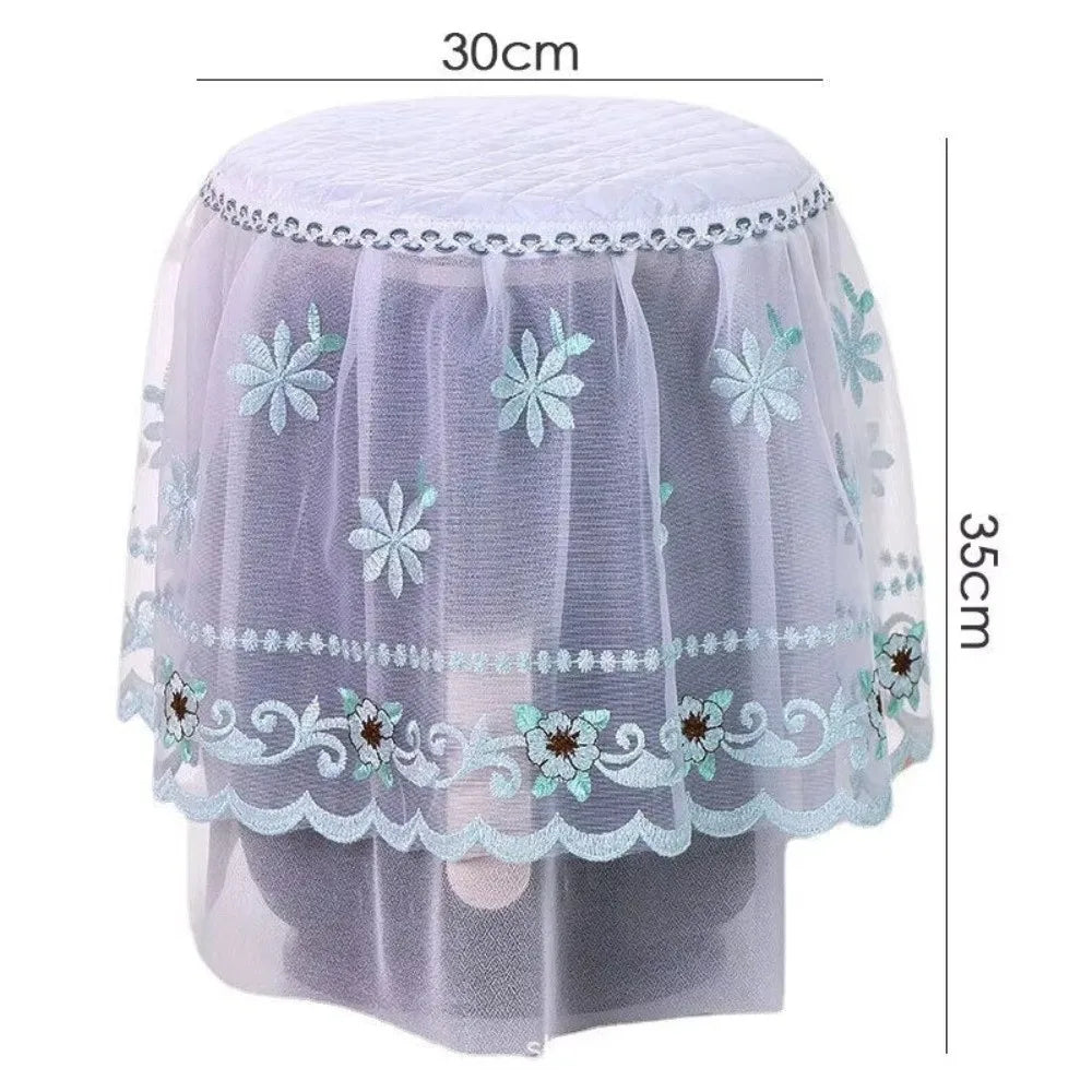 Pastoral Lace Embroidery Dust Cover for Air Fryer & Rice Cooker Appliance Dust Cover Richie's