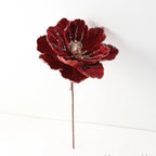 22CM Glitter Poinsettia Artificial Christmas Flower Decoration Christmas Flower Decoration Richie's