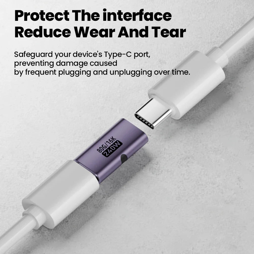 FUCHU USB-C to USB-C Adapter – PD 240W, 80Gbps, 16K@60Hz USB-C Adapter Richie's