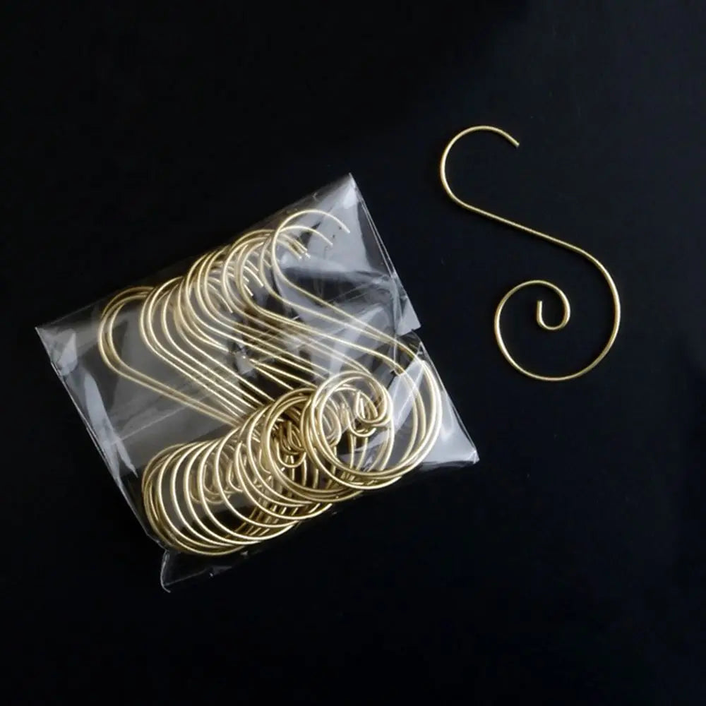 20Pcs S-Shape Metal Christmas Ornament Hooks – Xmas Tree Hangers Christmas Ornament Hooks Richie's