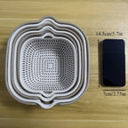 6-Piece Stackable Colander & Basket Set – Gray Food-Grade Colander & Basket Set Richie's