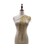 Elegant Leaf Lace Applique Patch – DIY Collar Embroidery Lace Applique Patch Richie's Gold L