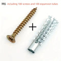 50/100PCS Metal Wall Anchors & Self-Tapping Expansion Screw Kit Wall Anchor Screw Kit Richie's M6 100PCS