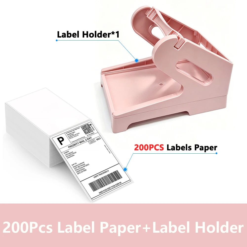 Marklife Desktop Thermal Label Holder Stand – Roll & Fanfold Label Holder Stand Richie's Pink Add 200Pcs