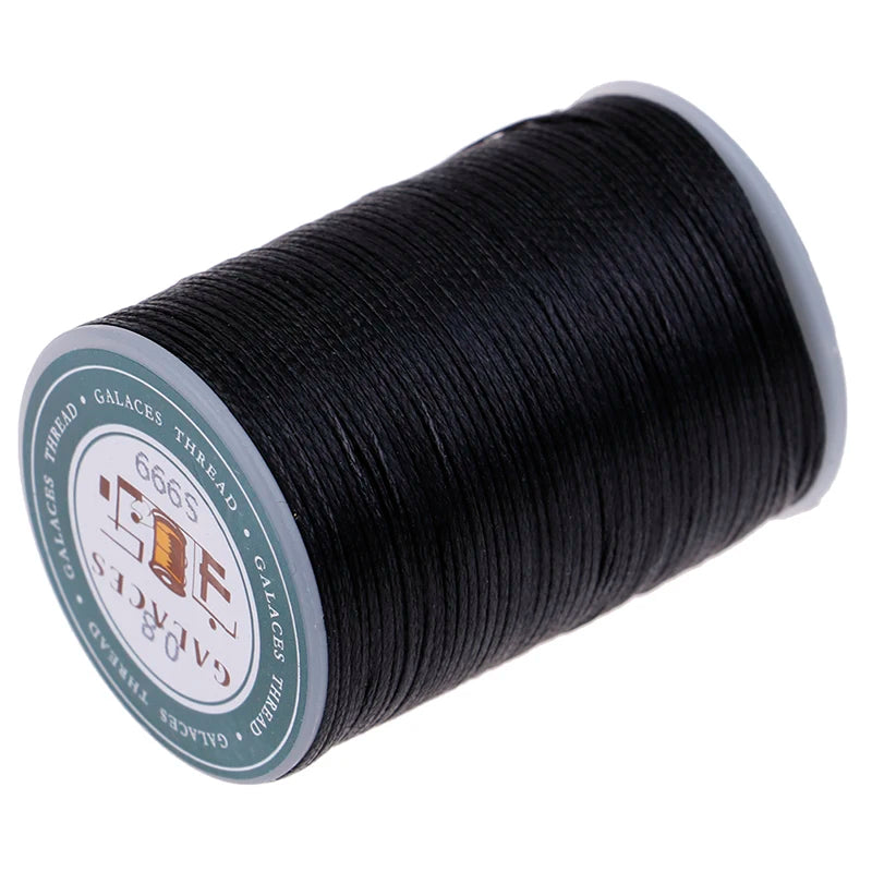 0.8mm Waxed Polyester Thread 90m – High-Strength DIY Sewing Cord Waxed Craft Thread Richie's Black