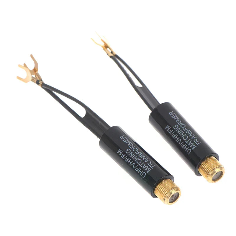 75 to 300 Ohm UHF VHF FM Antenna Transformer Adapter F Female Antenna Adapter Richie's