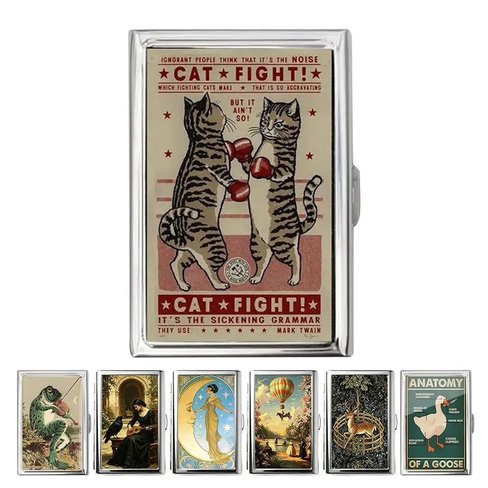 Vintage Metal Card Case – Snap-Close Business Card Holder Metal Card Case Richie's